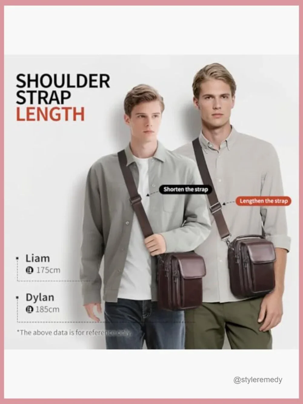Genuine Leather Small Messenger Bag Crossbody Sling Shoulder Travel Daypack